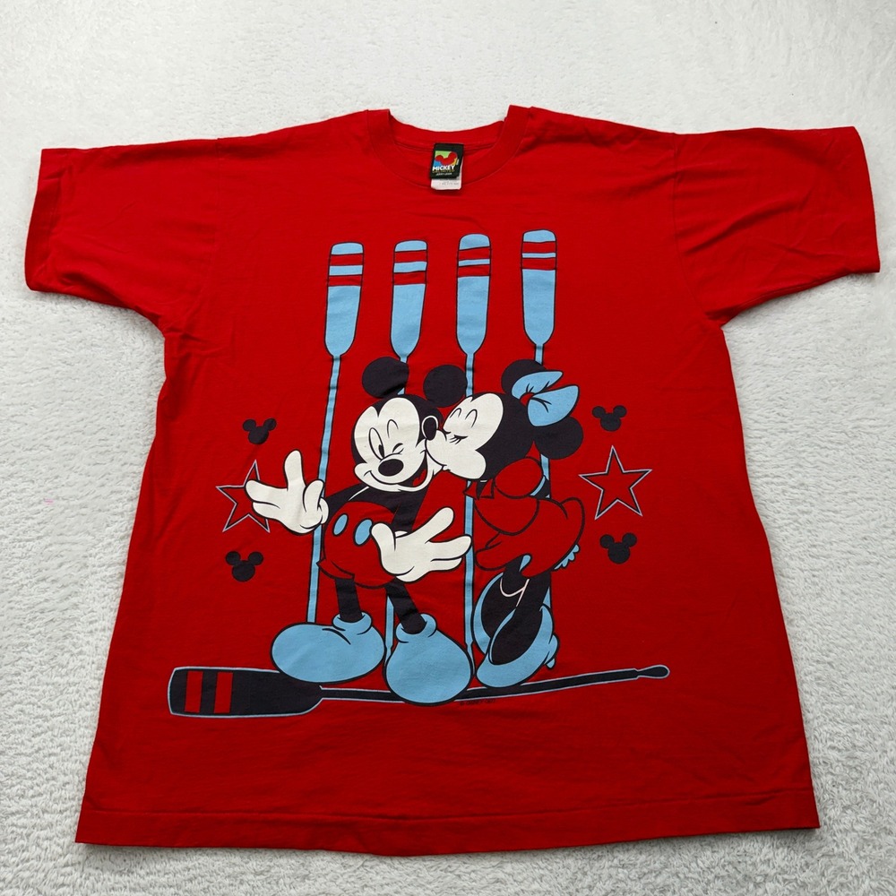 Vintage Mickey‎ Unlimited Jerry Leigh Red Disney T Shirt Mickey Minnie Couples